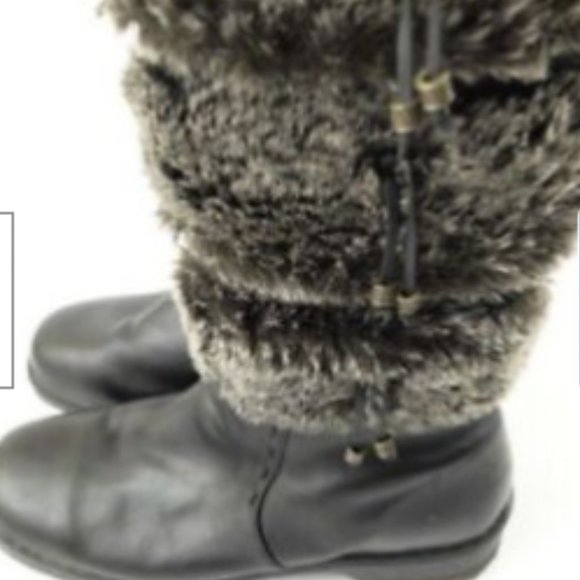 Biondo Womens Wool Lined Black Leather Mid-Calf Boots Size 10M - Picture 6 of 7